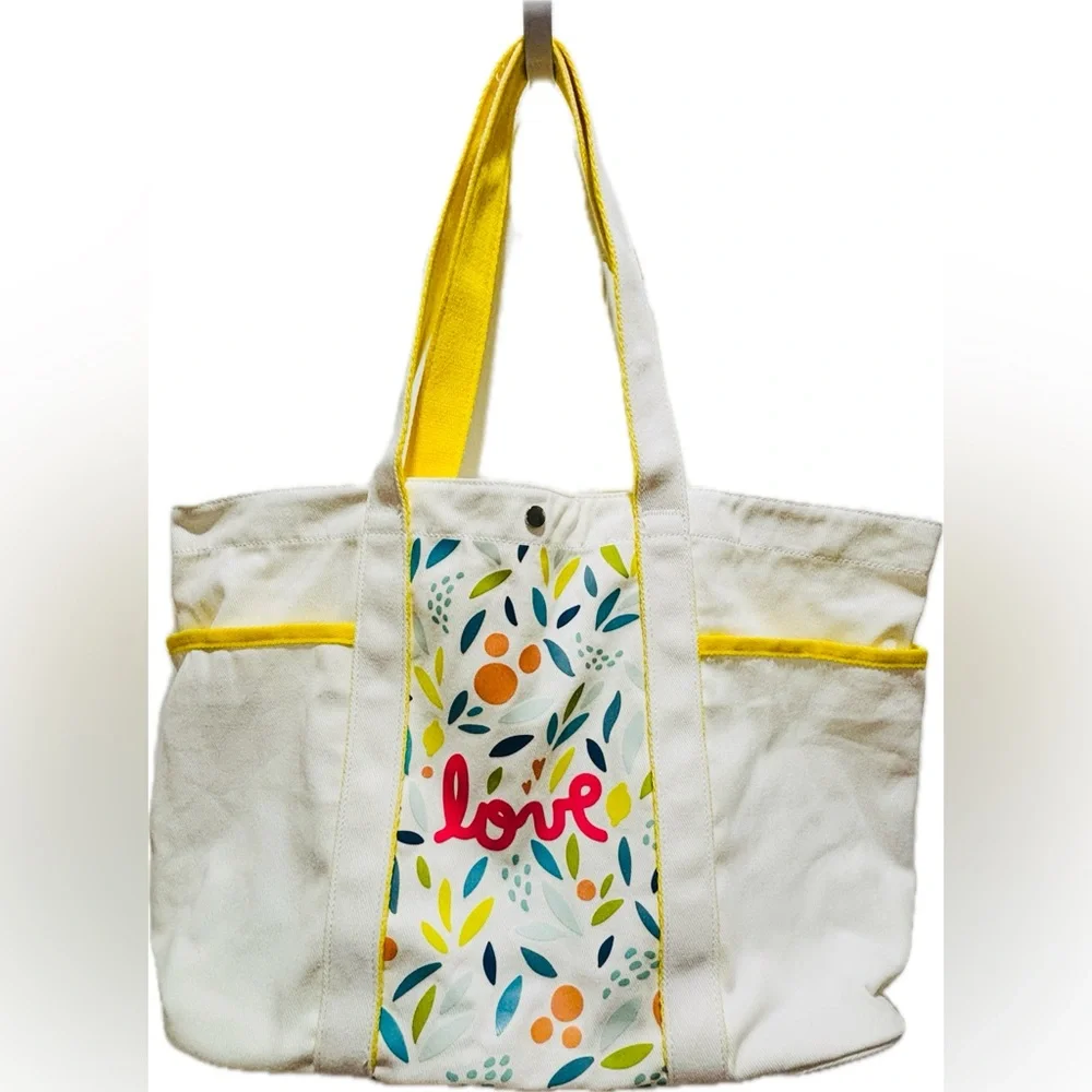 Colorful Love Print Tote Bag - Picture 2 of 7